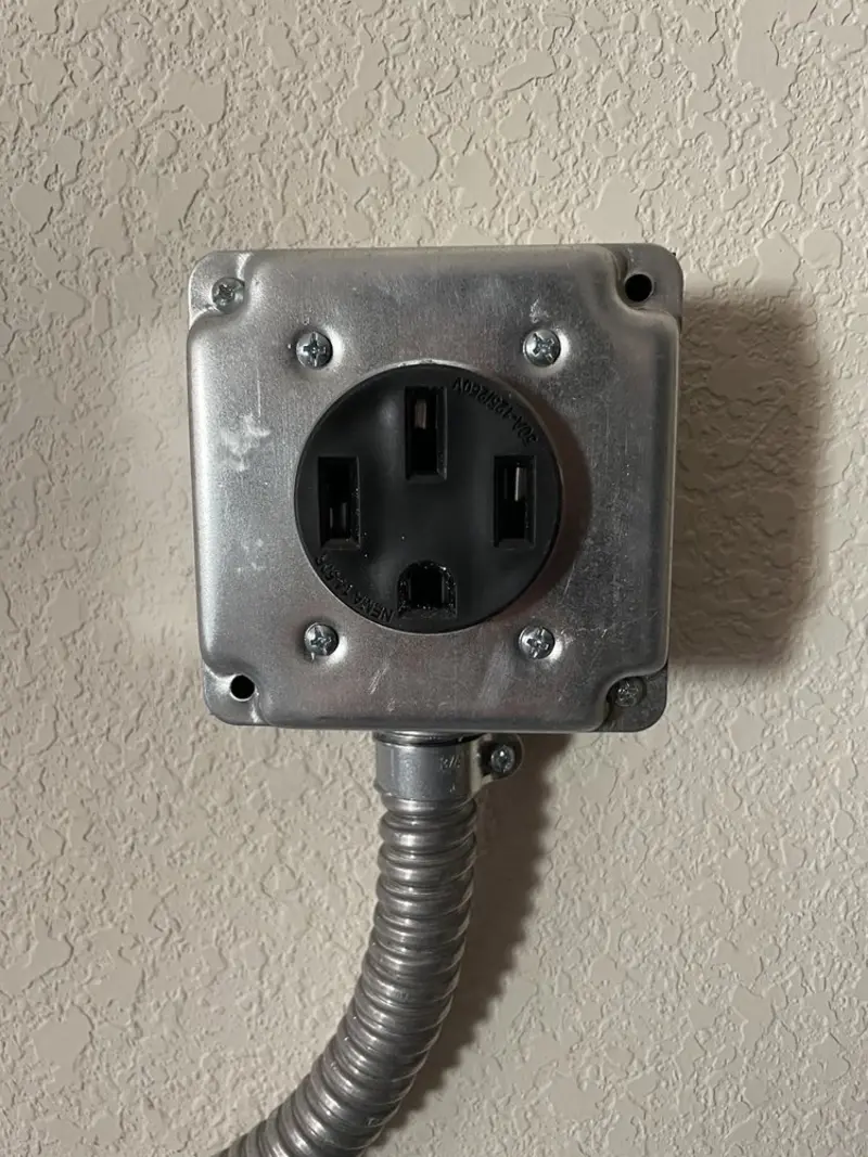 NEMA 14-50 outlet installed for Smart Home Electrical in Parma